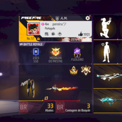 Vende-se conta com angelical dourada e 3 arma evolutiva prime 5