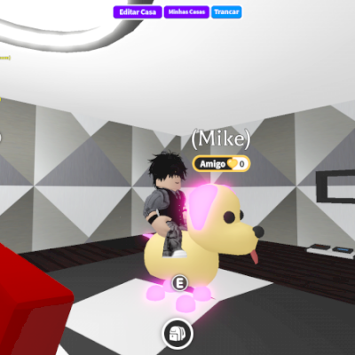 Cachorro MR Adopt me + Roupa de Brinde (leia a descrição para detalhes)