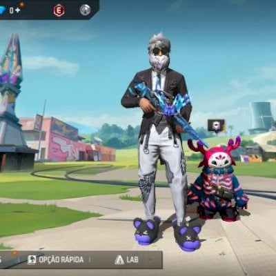 Conta Free Fire/Lv. 56/Angelical Branca/Barbinha/Sombra Roxa