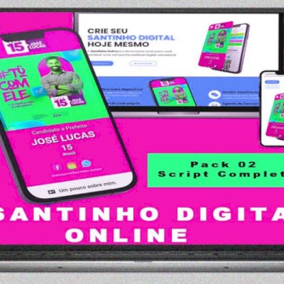 Pack de Criação e Venda de Santinhos Digital 2024