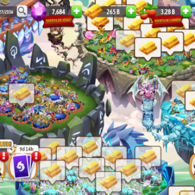 CONTA ANTIGA FULL DOURADA DRAGON CITY