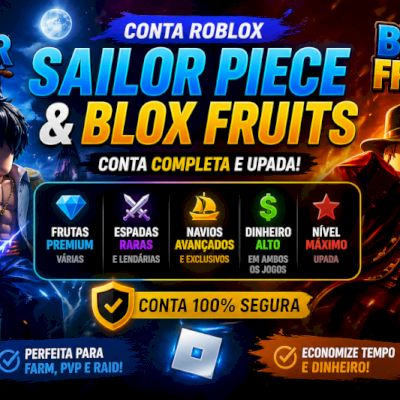 Conta Roblox Upada no Sailor Piece e Blox fruits