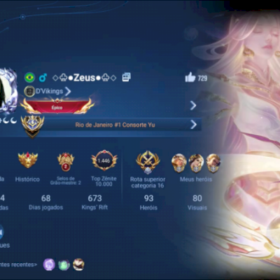 Honor of king conta épica 52 estrelas