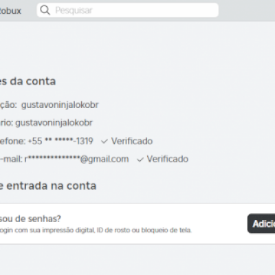 Conta antiga com 3700 de robux