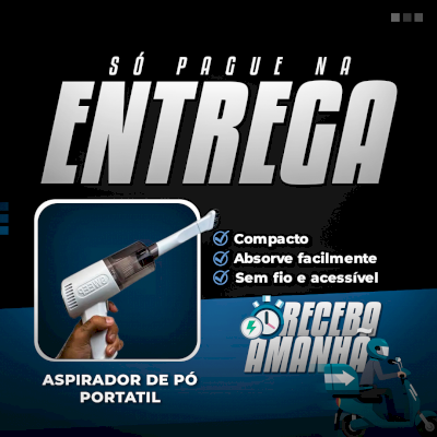 Aspirador de Pó Portátil 120W - Entrega em 24H | Pagamento na Entrega!