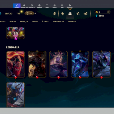 Estou vendendo conta do lol sem ranked,  com 89 skins