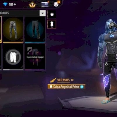 Conta free fire  com Angélical roxa