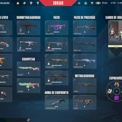 CONTA PLATINA 1 COM VARIAS SKINS DE VANDAL E FACA SAQUEADORA