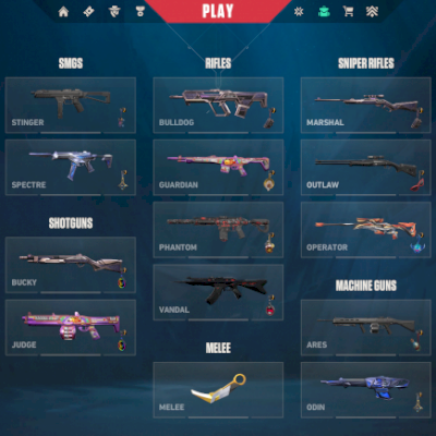 Conta VALORANT com skins e cards limitados