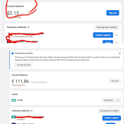 Conta de Facebook com Gastos, Conta antiga.