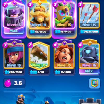 CR rei lvl 15 10600 troféus 1000 gemas + COC CV 14 semi full 1800 gemas