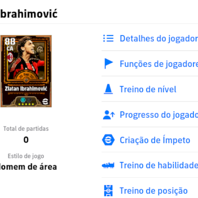 Conta Efootball com Zlatan Ibrahimovic 110