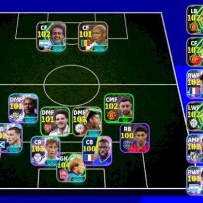 Efootball mobile contas