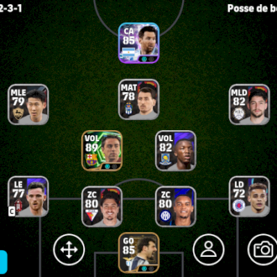 Conta efootball com Xavi 106 e Peruzzi 103