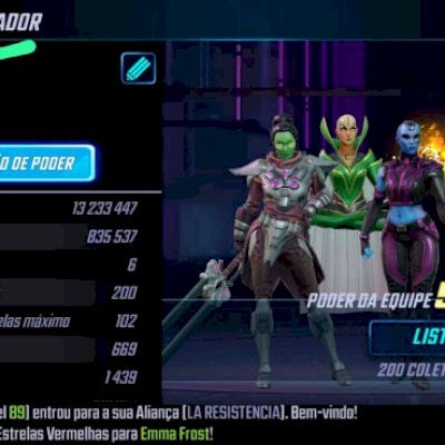 Conta MFS ( marvel strike force ) Lvl 89