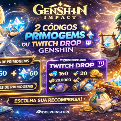 GENSHIN IMPACT 🎮 | 2 CÓDIGOS PRIMOGEMS 💎 OU TWITCH DROP 🎁 | ENTREGA AUTOMÁTIC