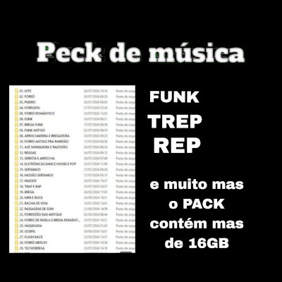 Peck de música com mas de 16GB  só de conteúdo de musicas