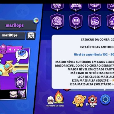 Conta Brawl de 2019 com todos os 100 brawlers!!