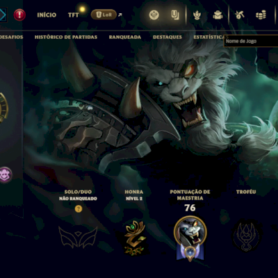 Conta Nivel: 55, Campeões: 45, Conta MMR Platina 4, Skins: 11