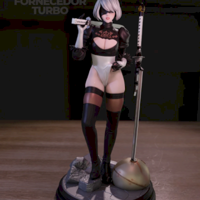 2B Nier Automata 3D - Arquivo .Stl Para Impressão 3D