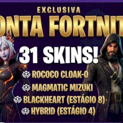 [PC/PSN/XBOX] Conta Fortnite c/ 31 Skins | Blackheart (Etg 8) | Hybrid (STG 4)