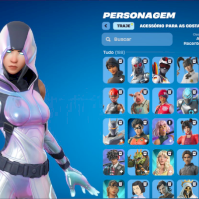 Conta OG de fortnite, Laguna, Glow, Machado do kratos e muito mais