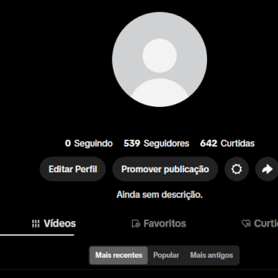 CONTA TIK TOK 539 SEGUIDORES E 642 CURTIDAS (CONTAS TIK TOK)