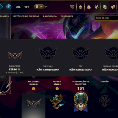 Ferro 3 com 60 Champs e 37 Skins +4 Miticas