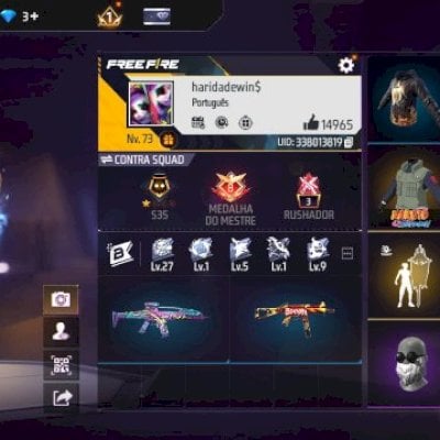 Conta antiga de free Fire