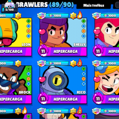 Conta brawl stars 45k de troféus, todas skins de aniversario, lendário 2