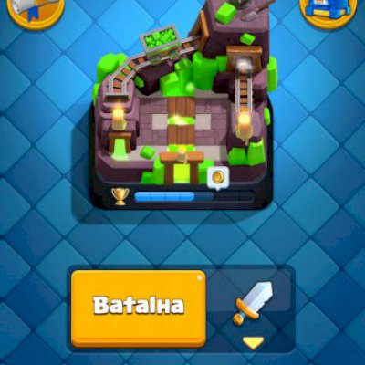 Conta quase todas as cartas, level 32, com 1 skin de torre e desafiante 1