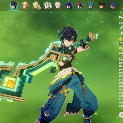 CONTA GENSHIN AR58 COM KAZUHA, NEUVI, FURINA, KINICH C1 COM ASSINATURA E MAIS