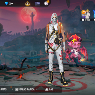 Conta boot com ninja branco