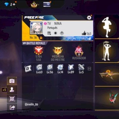 Conta iniciante ja em mestre de honra