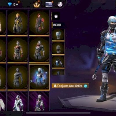 CONTA FREE FIRE LV29, BANNER MESTRE TEMPORADA 14 (VARIAS SKINS, ANGELICAL FEMIN)