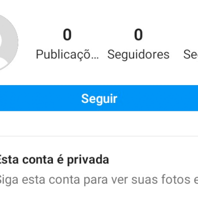 3 Contas de instagram vazia
