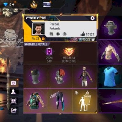 CONTA FREE FIRE NÍVEL 63 🔥 +400 SKINS | ANGELICAL | FFWS | MOCHILA LV3 | M1917