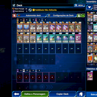 CONTA YU-GI-OH DUEL. VÍDEO COM CARTAS NO ANÚNCIO.