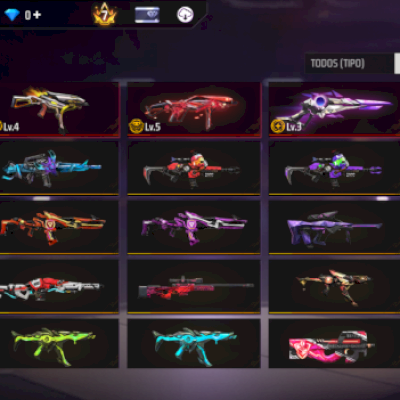 Conta de free fire ultra rara com muitos itens raros incluindo emote gamabuta