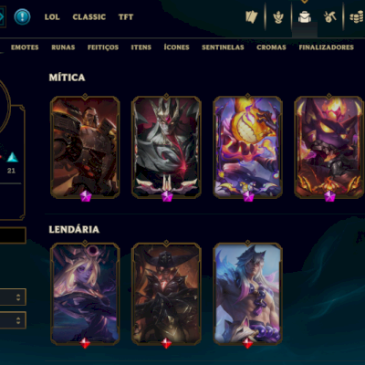 CONTA LOL 3 MITICAS UNRAKED DESAPEGO