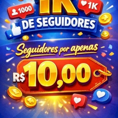 Instagram - 1000 Seguidores  - Alta Qualidade - COM REPOSIÇÃO! por apenas 10,00!