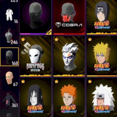 FREE FIRE CONTA GEMADA COM PASSES RARO E ANTIGOS