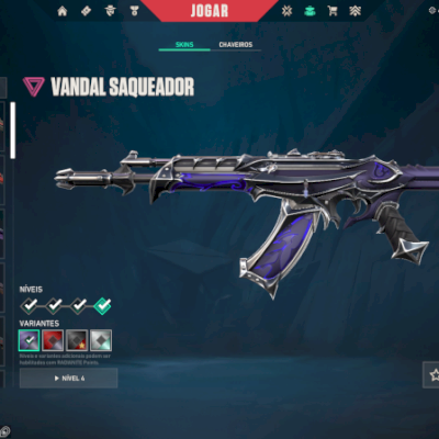 conta de valorant gemada, nivel 292, diamante 3, com muitas skins