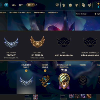 Contas de LOL Nível 605 - Upada manual, Zero Punições! Todas as Skins do Master