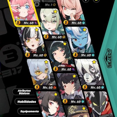 conta com as 3 idols, aria m0w1, sunna m0w2, nanong m0w0 e outros personagens