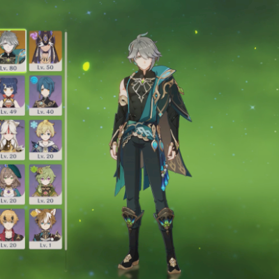 CONTA RANK 48 COM ALHAITHAM (COM ARMA DELE), KAZUHA, YELAN E OUTROS 5*