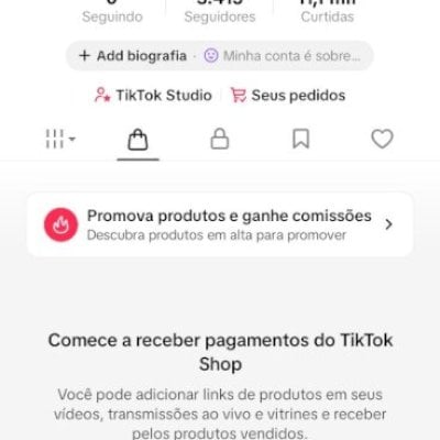 Conta tiktok shop com +3k de seguidores 100% Reais ⭐⭐⭐⭐⭐