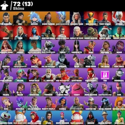 Conta Fortnite >> 72 Skins, Wolverine, Tony Stark, Thor e+ Entrega Automatica!