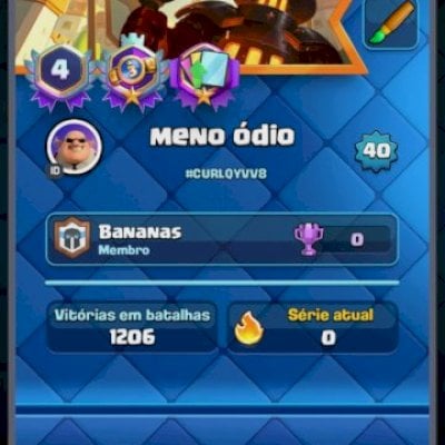 Conta Clash Royale Arena 21 |8.399Troféus|118 Cartas|9 Evoluções|Nível 40
