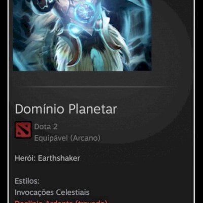V/CONTA DOTA2 com itens prestígios e exclusivos
